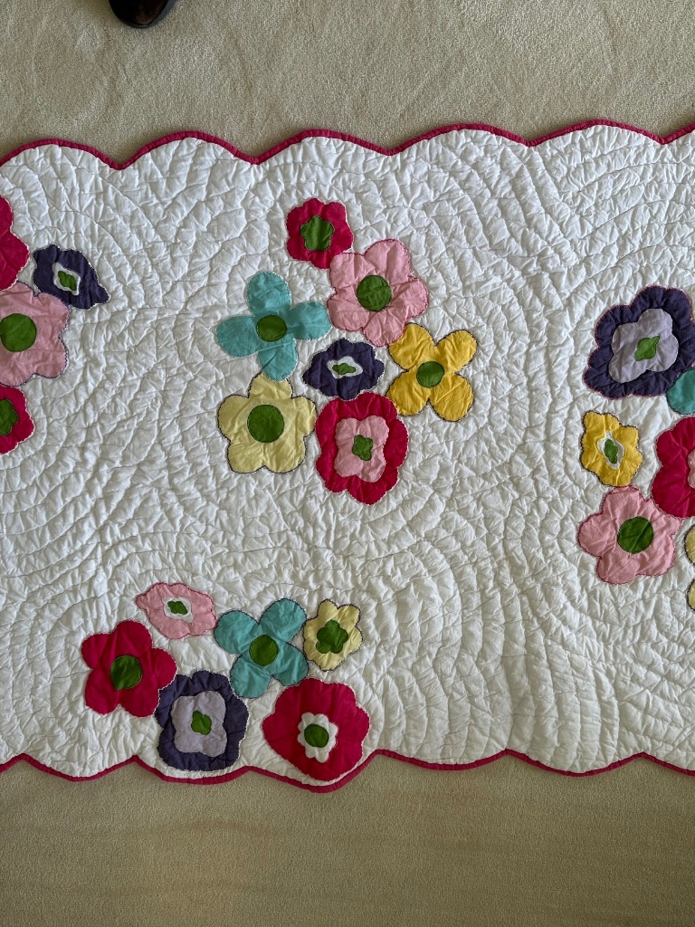 QUILTED, COLORFUL, FLOWERED, COTTAGE IMPEX BABY BLANKET/48" X 34"/ NWT